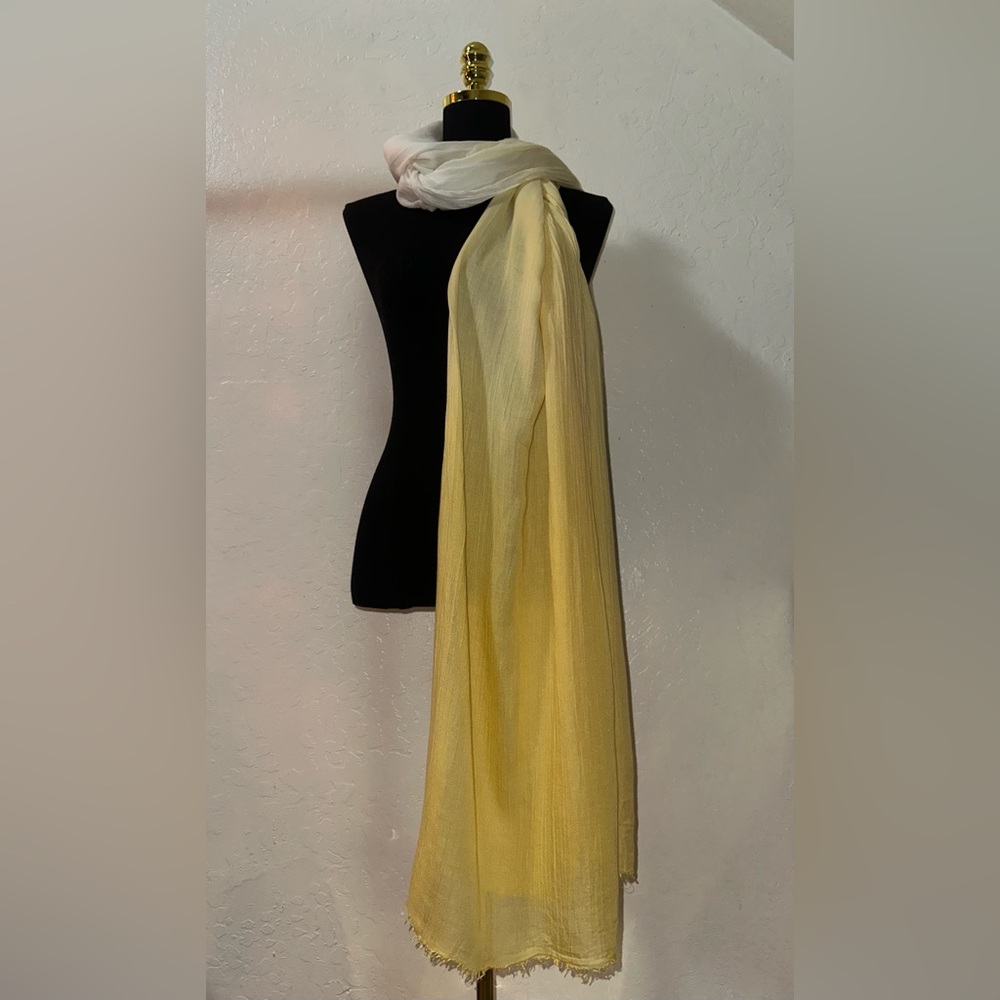 Light Yellow Scarf for Women - Elegant Lightweight Wrap